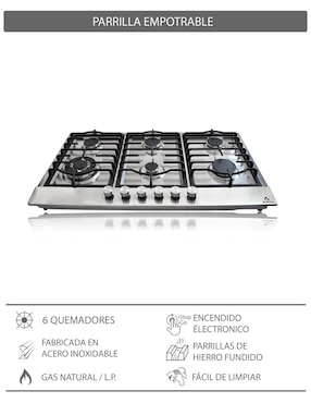 Combo campana de cocina Supra DOZZA de acero inoxidable