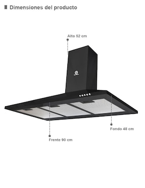 Combo campana de cocina Supra DORIA de acero inoxidable