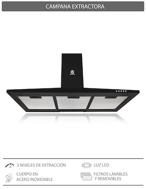 Combo campana de cocina Supra DORIA de acero inoxidable