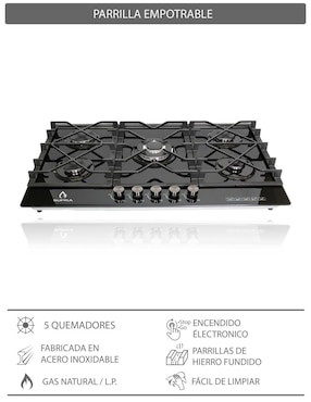 Combo campana de cocina Supra Varenna de acero inoxidable