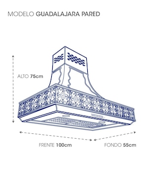 Campana de pared Sanaire GUADALAJARA 100 de aluminio