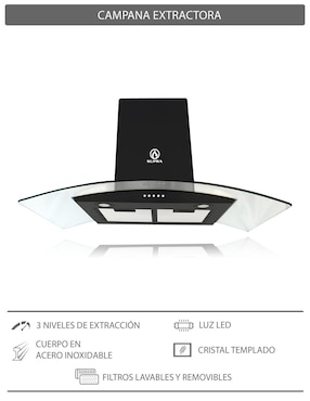 Combo campana de cocina Supra CASTELLUCIO de acero inoxidable
