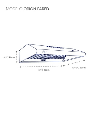 Campana de pared Sanaire ORION 80 MOSTAZA