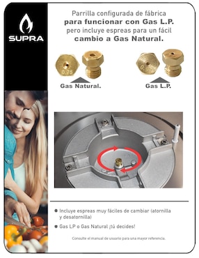 Combo campana de cocina Supra de cristal templado