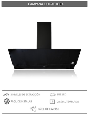 Combo campana de cocina Supra de cristal templado