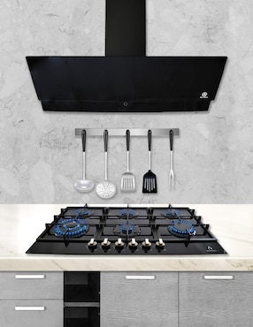 Combo campana de cocina Supra de cristal templado