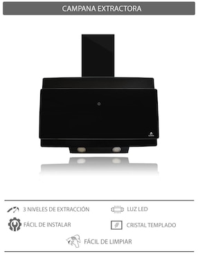 Combo campana de cocina Supra de cristal templado
