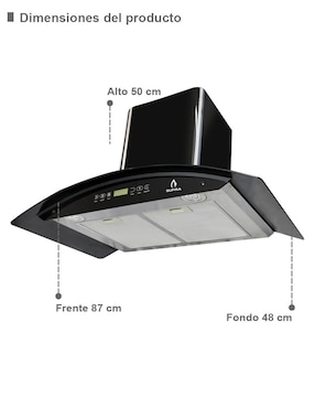 Campana de pared Supra Portofino supra de acero inoxidable