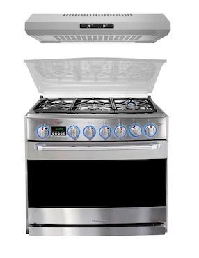 Estufa empotrable Koblenz Estufa: 76 cm. Campana: 76 cm EE-6232CAPRI+CMK76IN de 6 quemadores