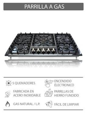 Parrilla a gas lp empotrable Supra