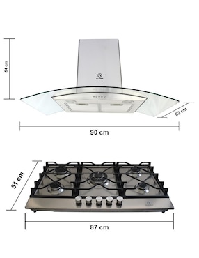 Campana de pared Supra Treviso de acero inoxidable