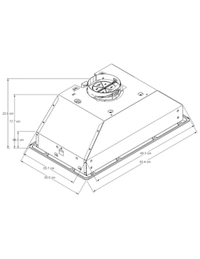 Campana de pared Whirlpool WHL6030S de acero inoxidable