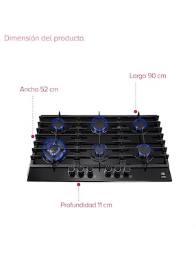 Parrilla a gas lp empotrable Avera