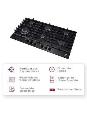 Parrilla a gas lp empotrable Avera