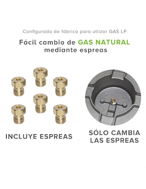 Parrilla a gas lp empotrable Avera
