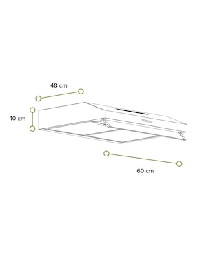 Campana de pared Avera CEA60 de acero inoxidable