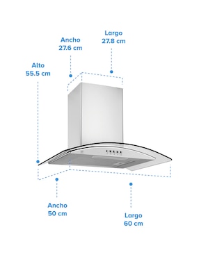 Campana de pared Avera CEV60 de acero inoxidable