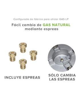 Parrilla a gas lp empotrable Avera