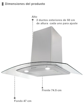Campana de pared Supra CC-76 de acero inoxidable
