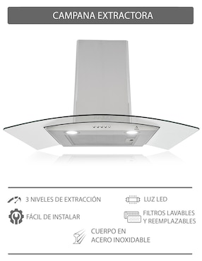 Campana de pared Supra CC-76 de acero inoxidable