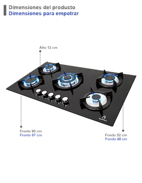 Combo campana de cocina Supra LECCO de acero inoxidable