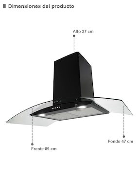 Combo campana de cocina Supra LECCO de acero inoxidable