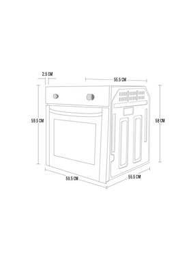 Horno a gas lp Disa Home HGEMP24AI capacidad 58 L