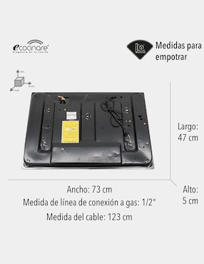 Parrilla a gas lp empotrable Ecocinare
