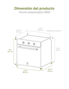 Parrilla a gas lp empotrable Avera