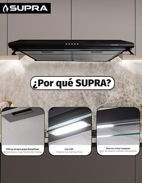 Campana de pared Supra CB-76-BLACK de acero