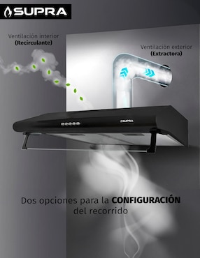 Campana de pared Supra CB-76-BLACK de acero