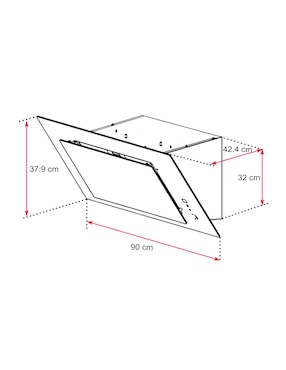 Campana de pared Teka DVT98660TBSBK de acero inoxidable
