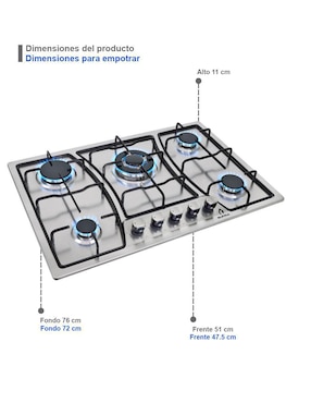 Parrilla eléctrica empotrable Supra