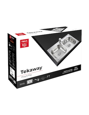 Fregadero de acero inoxidable Teka TEKAWAY33.222C978