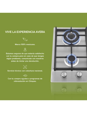 Parrilla a gas lp empotrable Avera