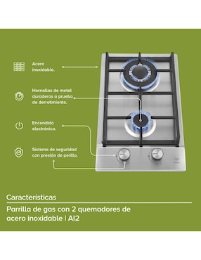 Parrilla a gas lp empotrable Avera