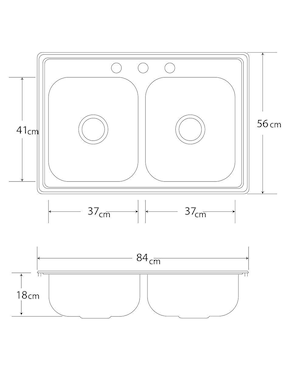 Fregadero de acero inoxidable Eb Técnica C110