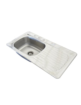 Tarja de acero inoxidable Eb Técnica con escurridor derecho C202N