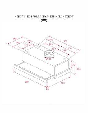 Campana plana Teka TOTAL TL 6310 INOX de acero inoxidable