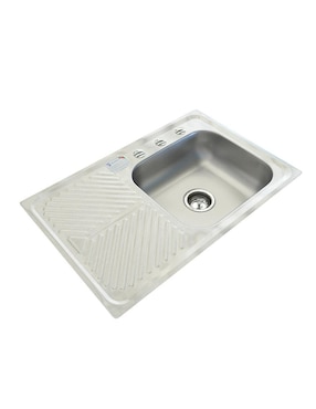 Tarja de acero inoxidable Eb Técnica con escurridor izquierdo M101