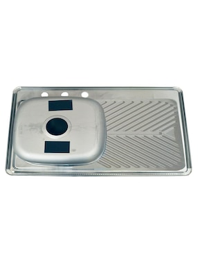 Tarja de acero inoxidable Eb Técnica con escurridor izquierdo M101