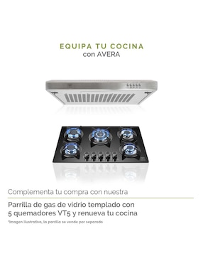 Campana de pared Avera CEA80 de acero inoxidable
