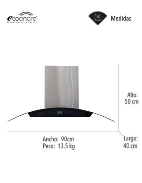 Campana de pared Ecocinare CAMP-04 de acero inoxidable