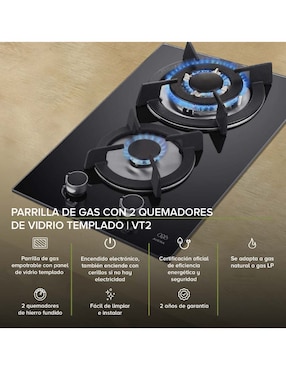 Parrilla multigas empotrable Avera