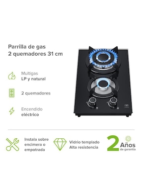Parrilla multigas empotrable Avera