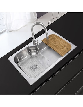 Tarja de acero inoxidable Teka con escurridor derecho TEKAWAY.DM33.22.1C