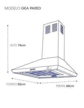 Campana de pared Sanaire GEA de acero