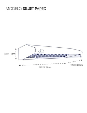 Campana de pared Sanaire SILUET de acero inoxidable