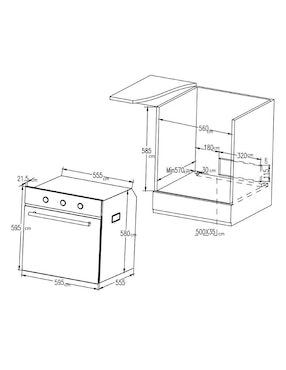 Horno eléctrico Eb Técnica EB-501 capacidad 70 l