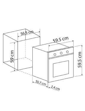 Horno eléctrico Eb Técnica EB-525 capacidad 70 l